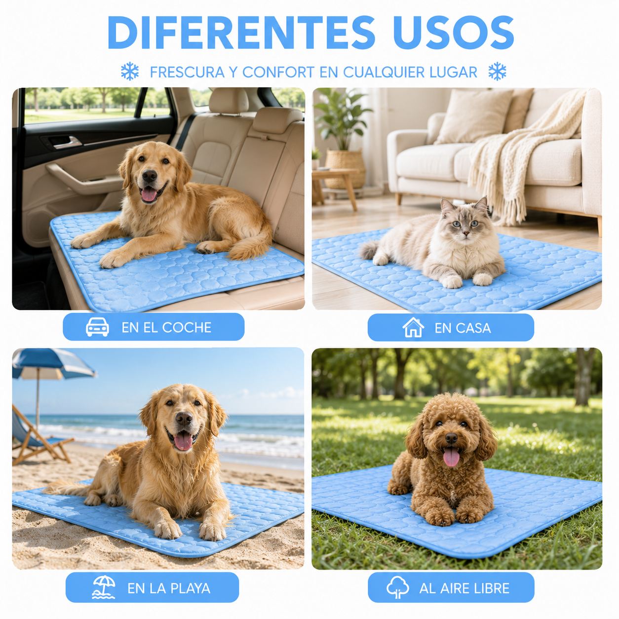 Alfombra Refrescante para Mascotas| Descanso sin Calor